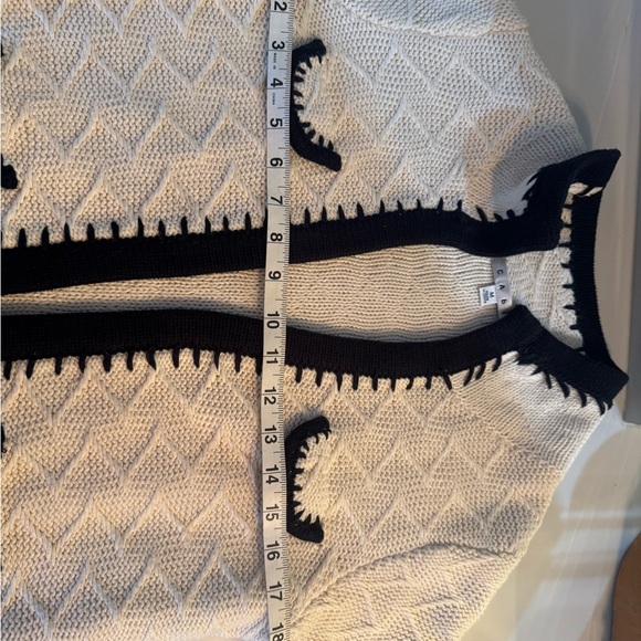 CAbi Cream Cardigan with Black Accents - Picture 6 of 7